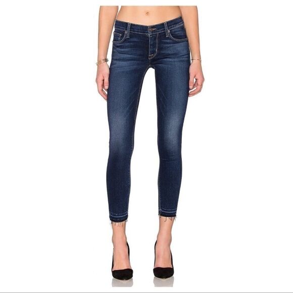HUDSON Krista Crop Raw Hem Super Skinny Jeans Dron 28 - Picture 1 of 7